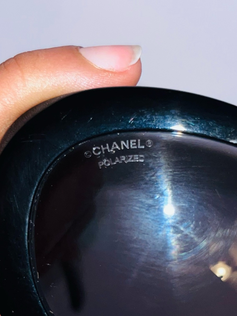 CHANEL Black Oval Women's Sunglasses with Gray Lenses - Picture 9 of 11
